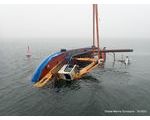 Salvage operation of capsized dredger